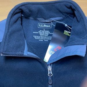 L.L.Bean Black Polartec Wind Pro Fleece Jacket L